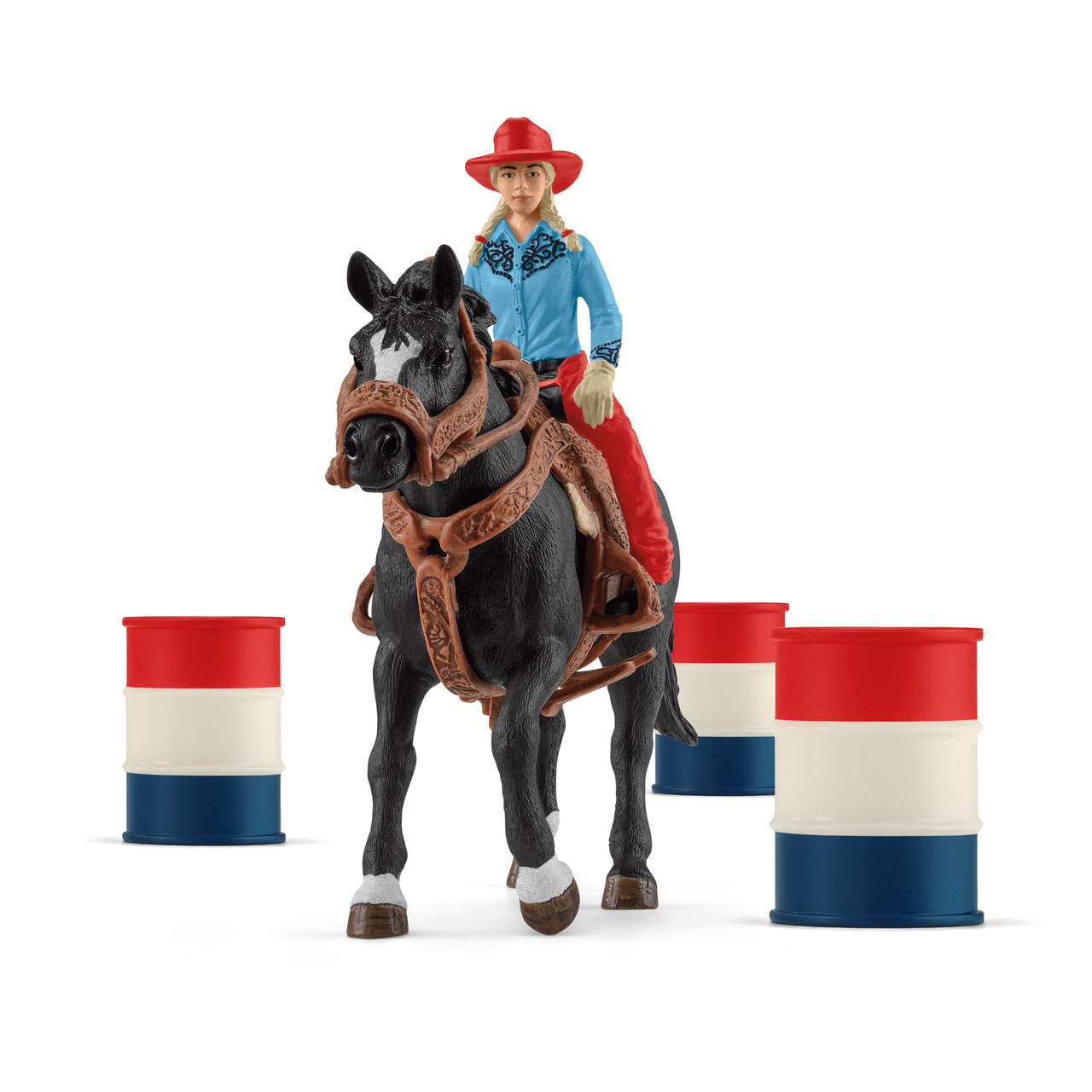 Schleich Barrel racing mit Cowgirl