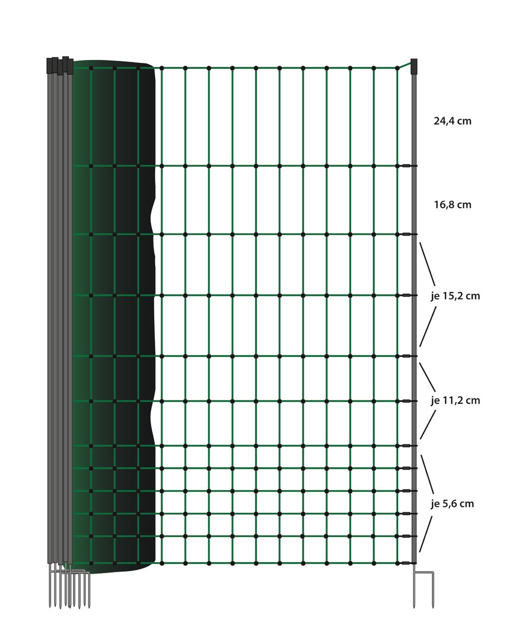 AKO PoultryNet Premium, 122cm, nicht elektr.