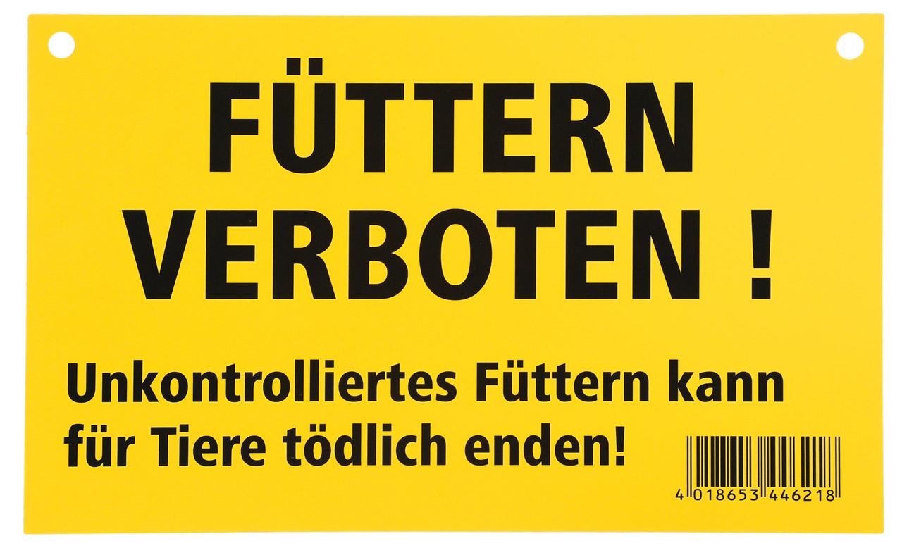 WAHL-Hausmarke Hinweisschild "Füttern verboten!"