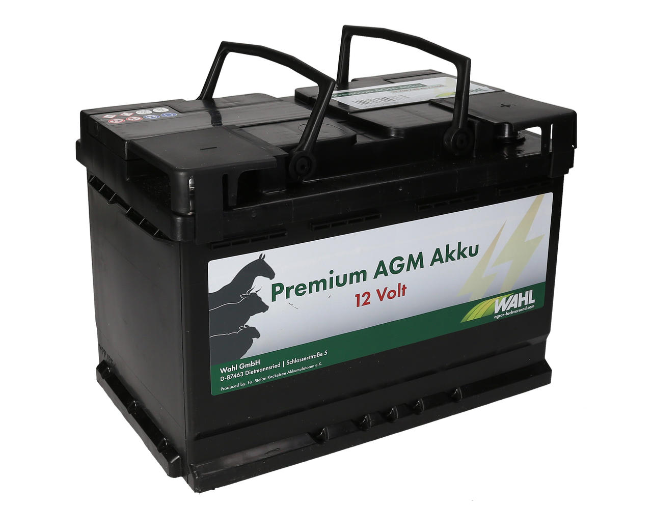 Kerbl 12 Volt Premium AGM Akku - 12 V, 88 Ah