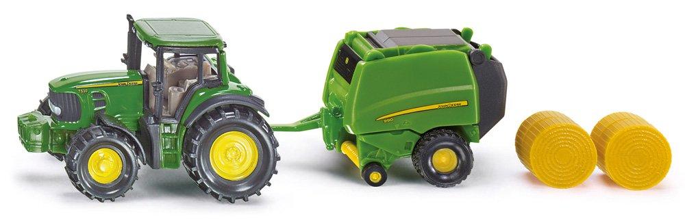 SIKU Super John Deere mit Ballenpresse