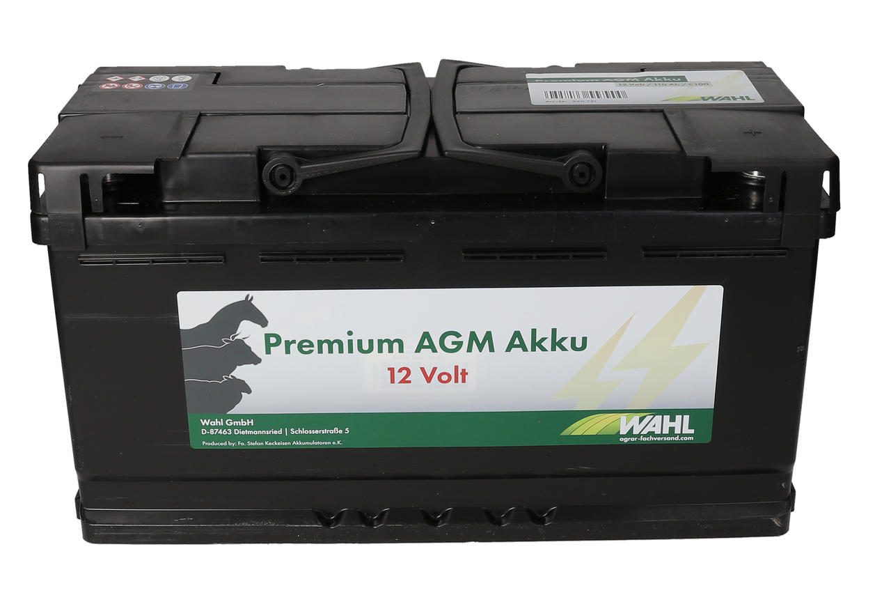 WAHL-Hausmarke 12 Volt Premium AGM Akku - 12 V, 110 Ah