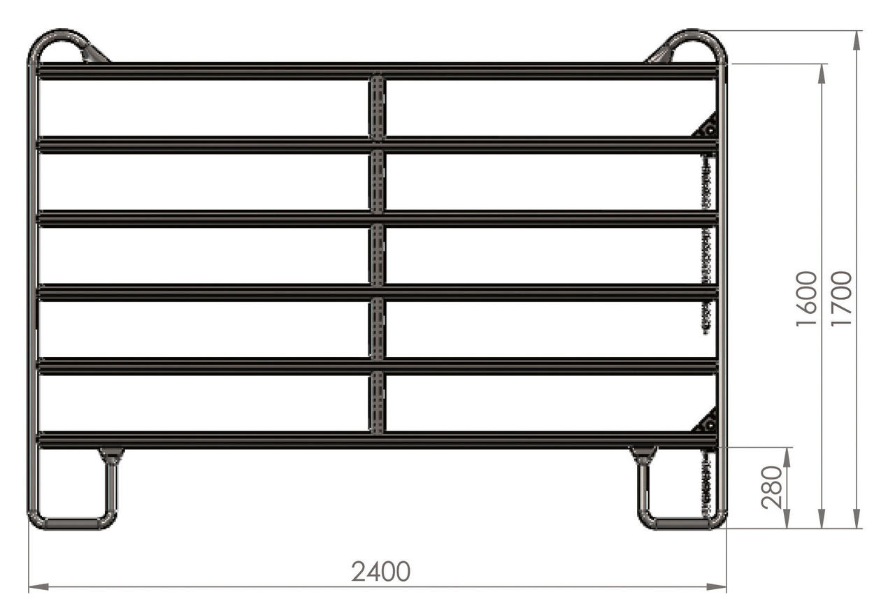 WAHL-Hausmarke Panel 2,4 m Länge, 1,7 m Höhe, Standard