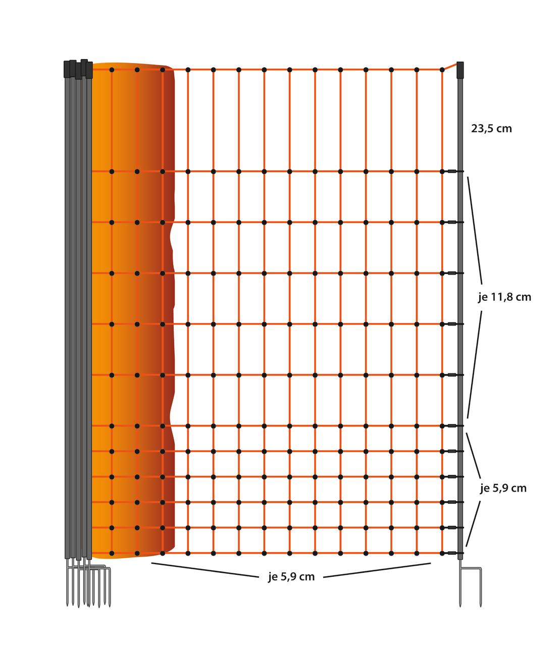 Kerbl Hühnerzaun 112cm x 50m, elektrifizierbar