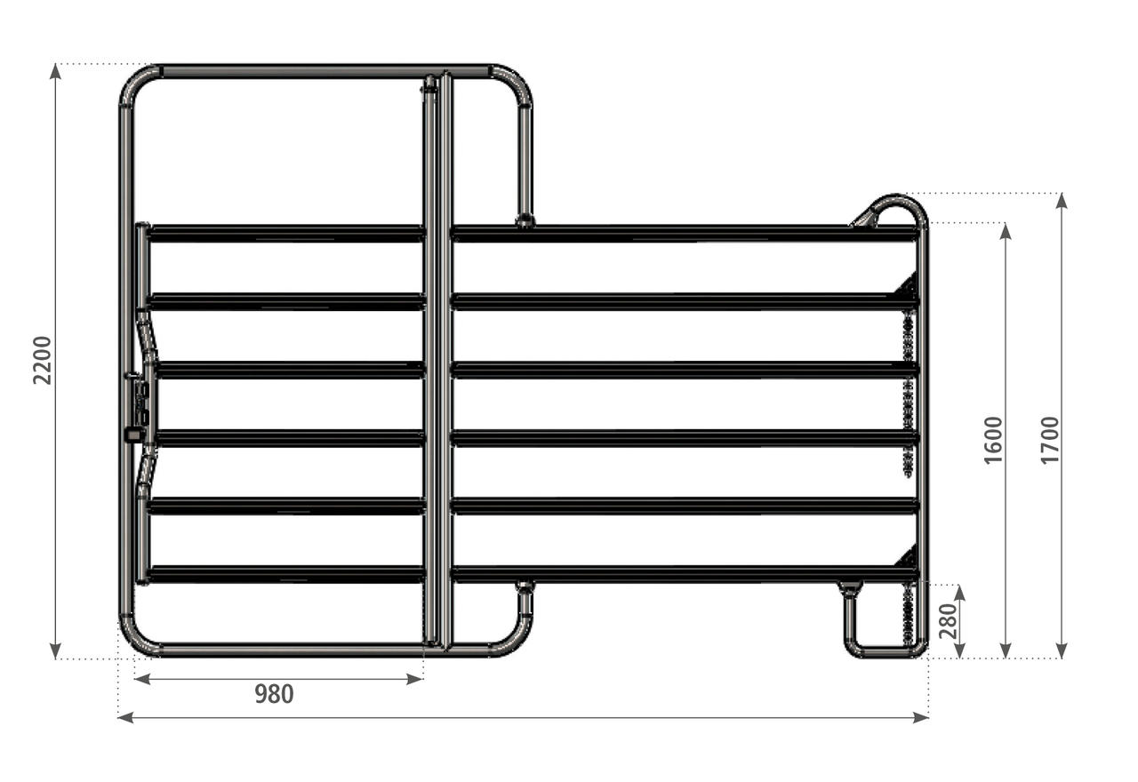 WAHL-Hausmarke Panel mit Tor 3,6 x 2,2 m Standard (LxH)