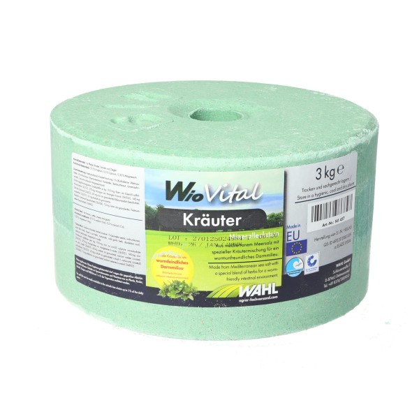 WAHL-Hausmarke WioVital Kräuter Leckstein - 3 kg